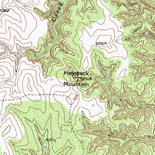 Topographic Map of Haystack Mountain, TX