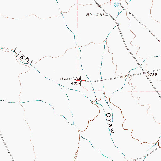 Topographic Map of Hayter Well, TX