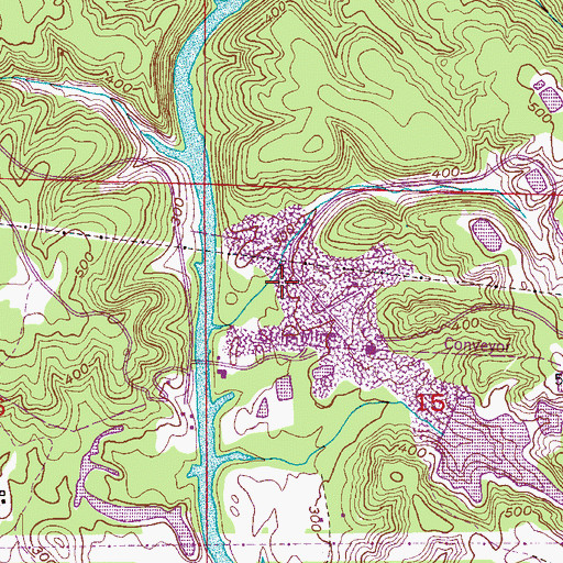 Topographic Map of Mary Lee Number 1 Mine, AL