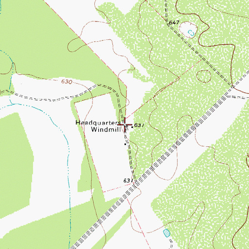 Topographic Map of Headquarters Windmill, TX