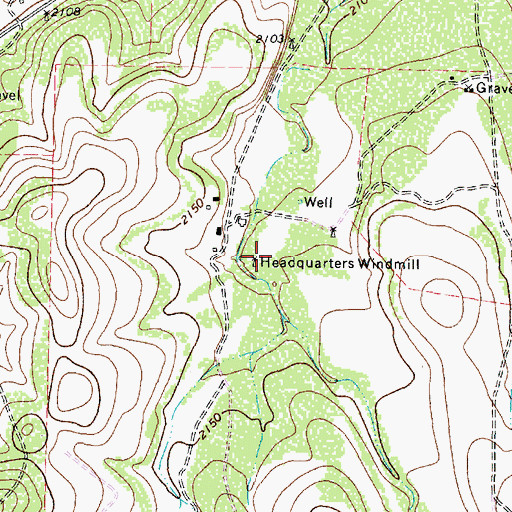 Topographic Map of Headquarters Windmill, TX