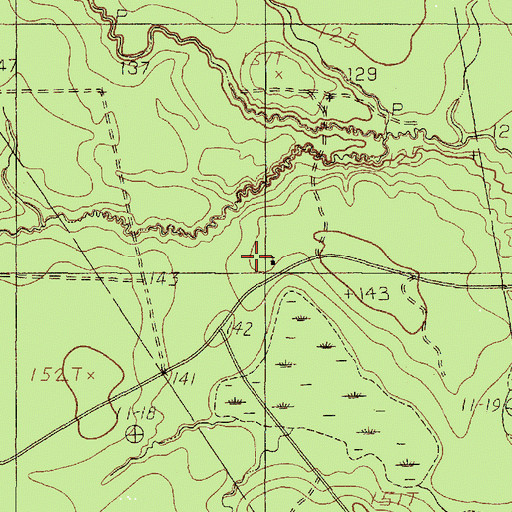 Topographic Map of Hebron Church, TX