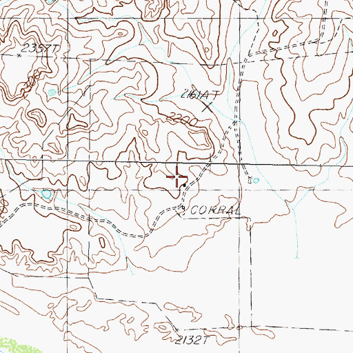 Topographic Map of Heckman Camp, TX