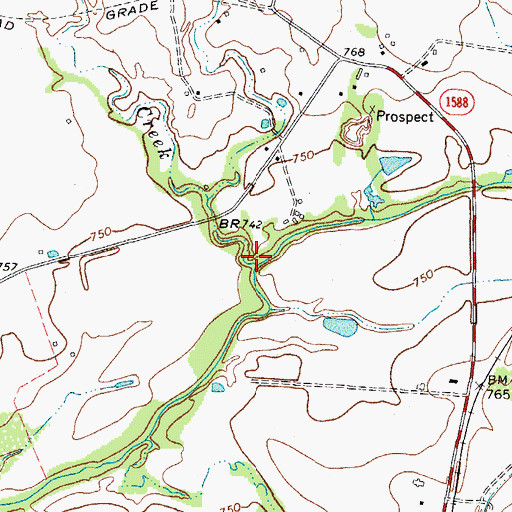 Topographic Map of Hediondo Creek, TX