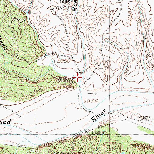 Topographic Map of Heel Fly Draw, TX