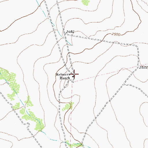 Topographic Map of Helmers Ranch, TX