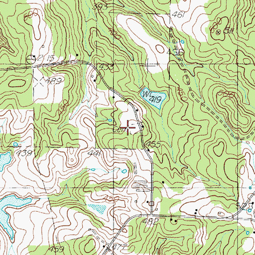 Topographic Map of Helpenstell Cemetery, TX