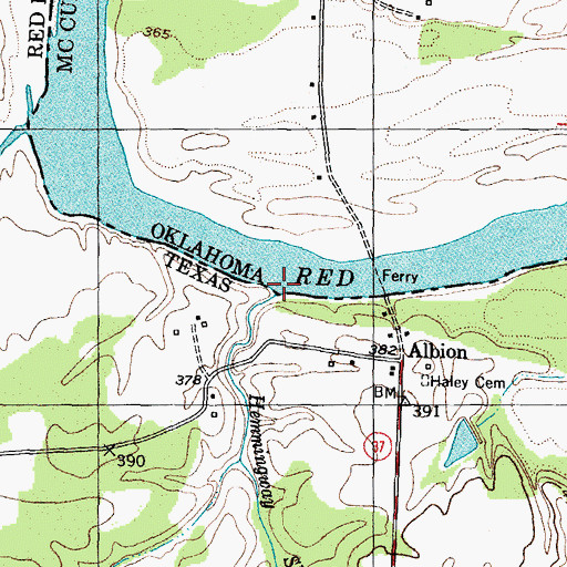 Topographic Map of Hemmingway Slough, TX