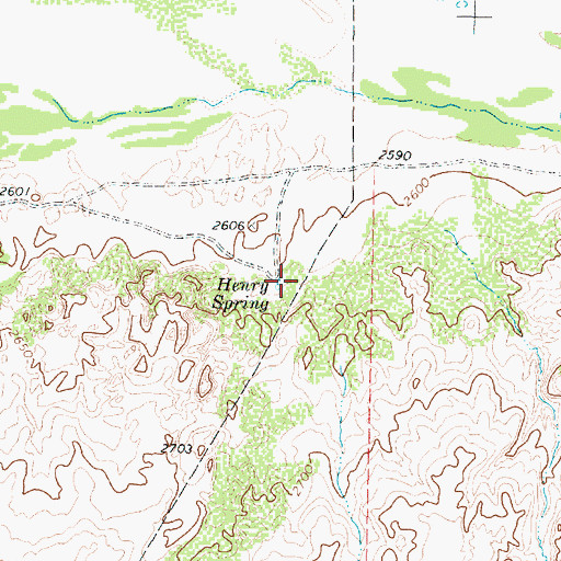 Topographic Map of Henry Spring, TX