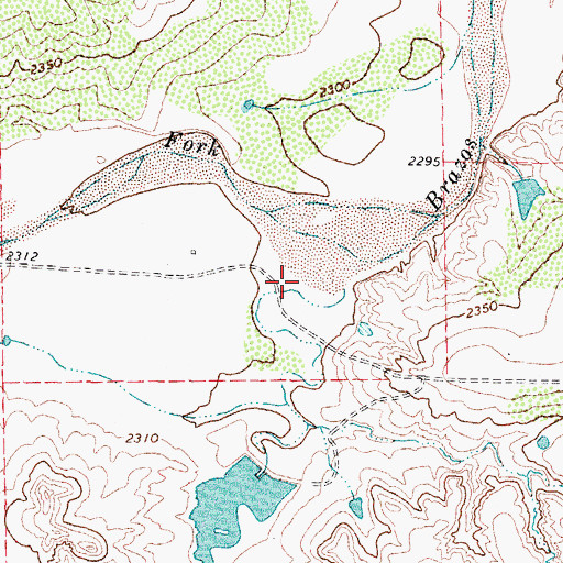 Topographic Map of Hensley Draw, TX