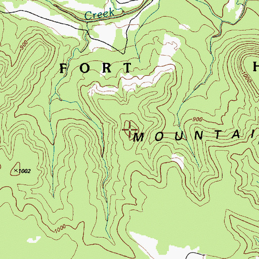 Topographic Map of Henson Mountains, TX