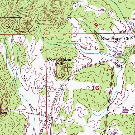 Topographic Map of Enslen Drift Mine, AL