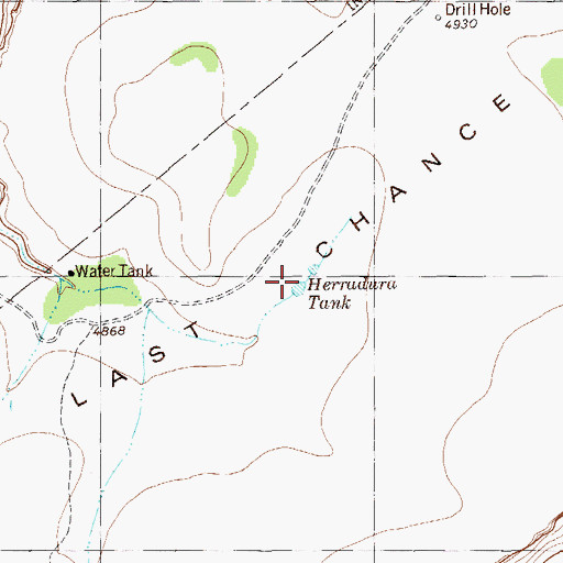 Topographic Map of Herradura Tank, TX