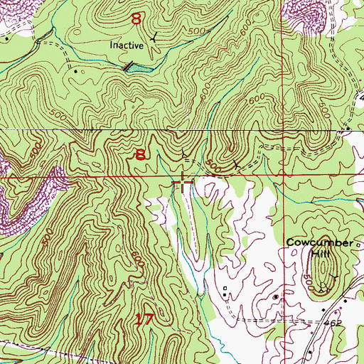 Topographic Map of Mountain Valley Mine, AL