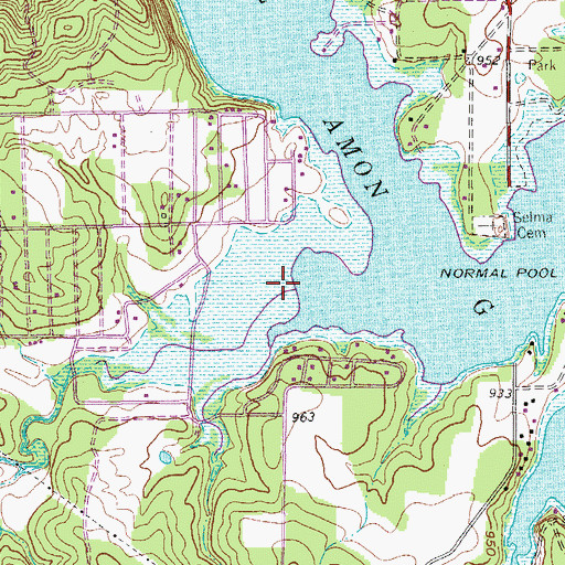 Topographic Map of Herring Branch, TX