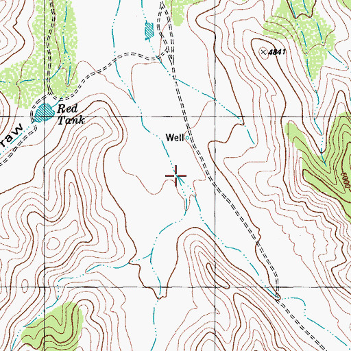 Topographic Map of Hess Canyon, TX