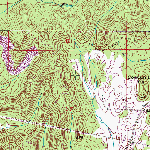 Topographic Map of Oakman Number 2 Mine, AL