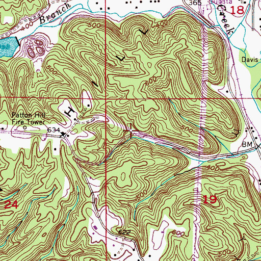 Topographic Map of Coal Valley Number 10 Mine, AL