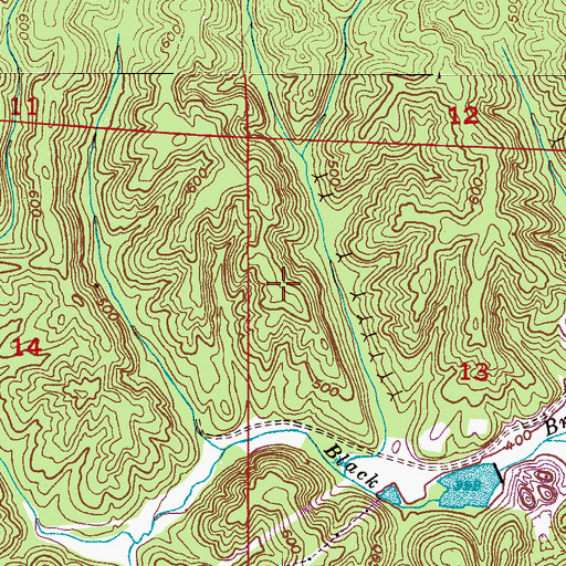 Topographic Map of Coal Valley Number 11 Mine, AL