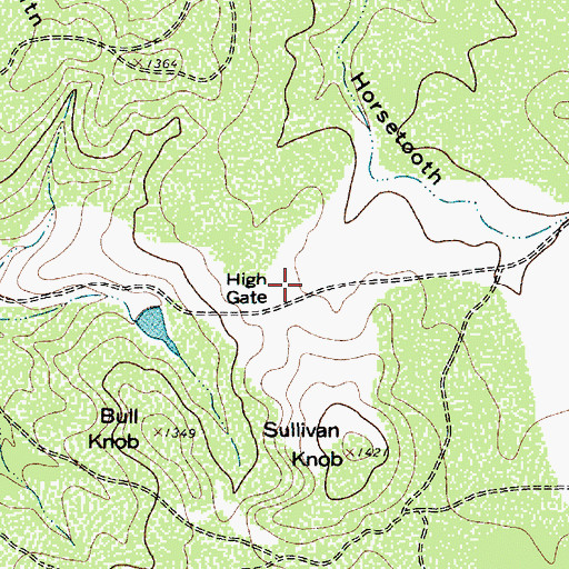 Topographic Map of High Gate, TX