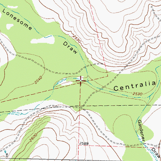 Topographic Map of High Lonesome Draw, TX