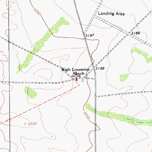 Topographic Map of High Lonesome Ranch, TX