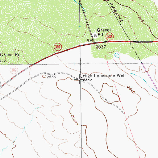 Topographic Map of High Lonesome Well, TX