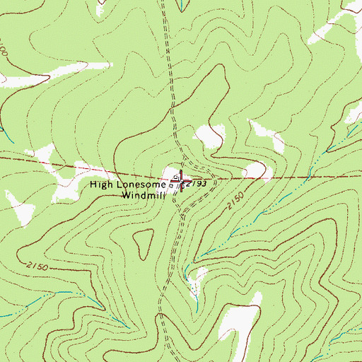 Topographic Map of High Lonesome Windmill, TX