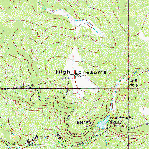 Topographic Map of High Lonesome Windmill, TX