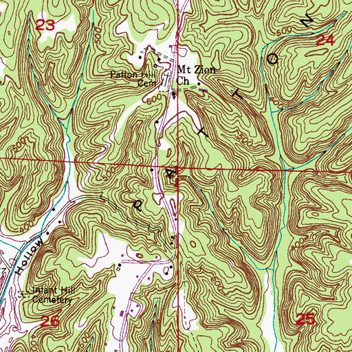 Topographic Map of Patton Number 3 Slope Mine, AL