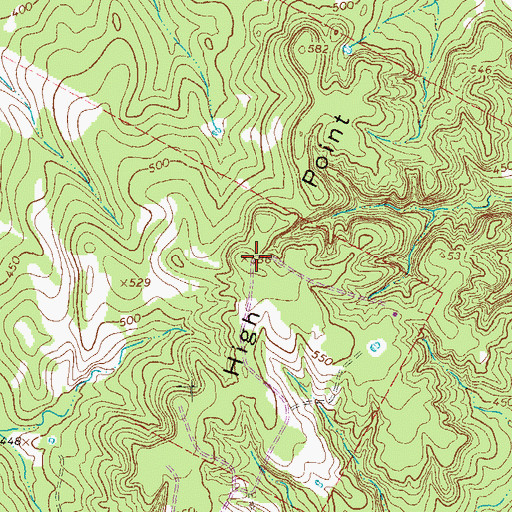 Topographic Map of High Point, TX