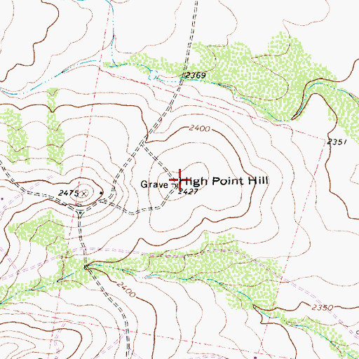 Topographic Map of High Point Hill, TX