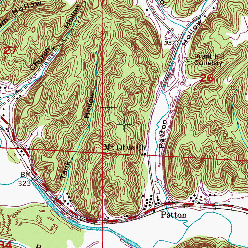 Topographic Map of Deer Creek Mine, AL