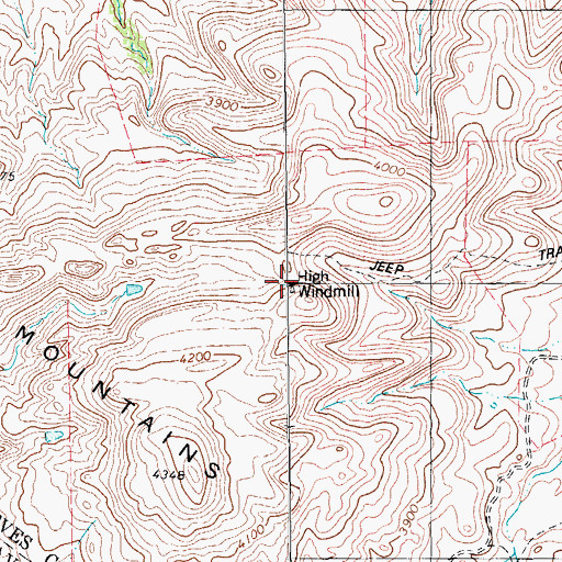 Topographic Map of High Windmill, TX
