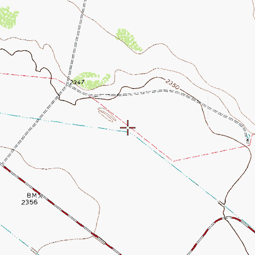 Topographic Map of Highline Canal, TX