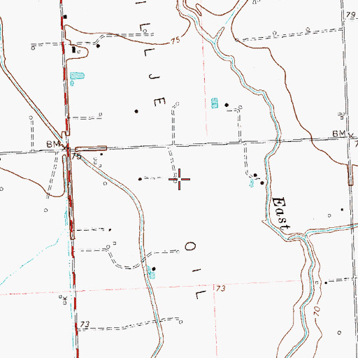 Topographic Map of Hillje Oil Field, TX