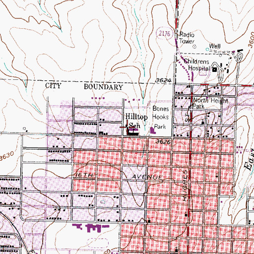 Topographic Map of Carver Early Childhood Academy, TX