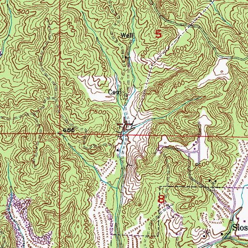 Topographic Map of Ivy Mine, AL