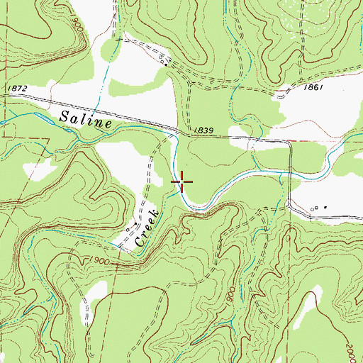 Topographic Map of Hog Creek, TX