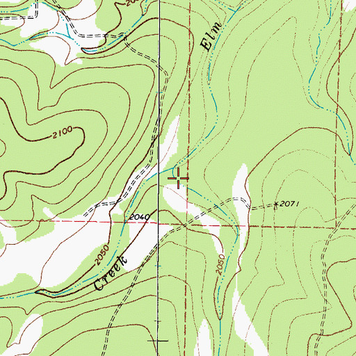 Topographic Map of Hog Hollow, TX