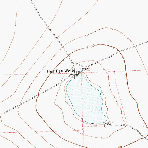Topographic Map of Hog Pen Wells, TX
