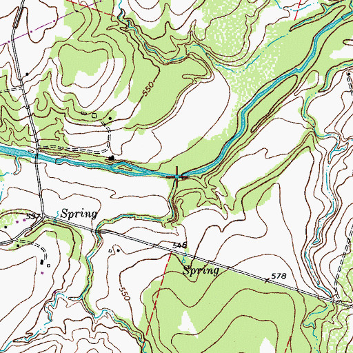 Topographic Map of Holland Branch, TX