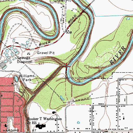 Topographic Map of Holliday Creek, TX