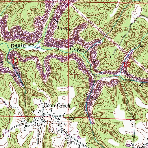 Topographic Map of York Mine, AL