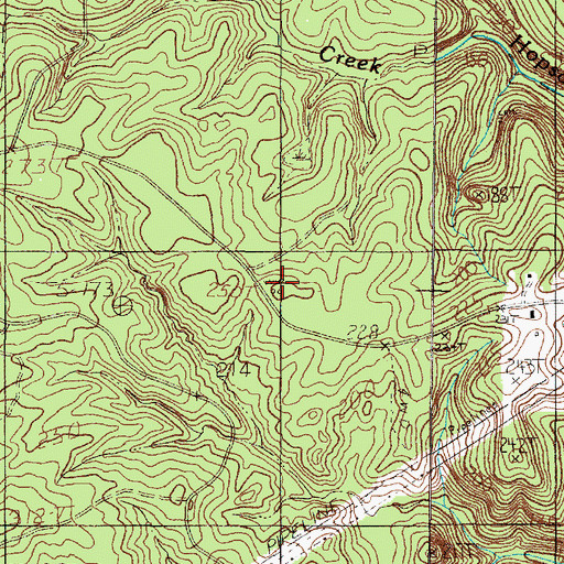 Topographic Map of Holly Fork Church, TX