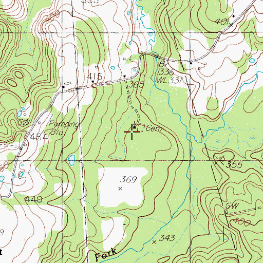 Topographic Map of Holly Grove Church, TX