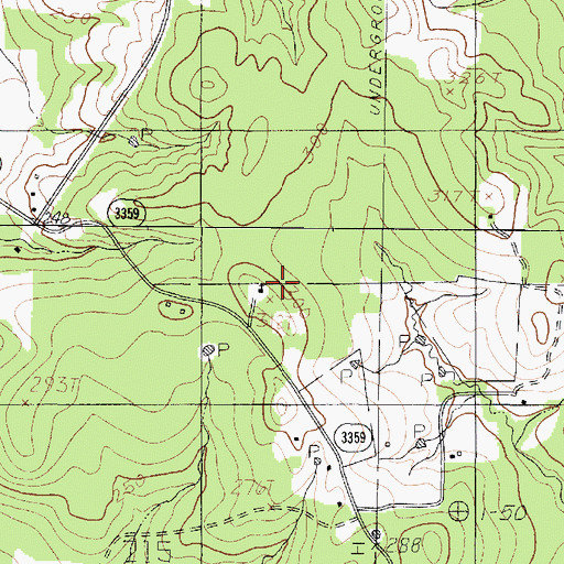 Topographic Map of Holly Grove Church, TX