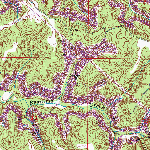 Topographic Map of Empire Mine, AL