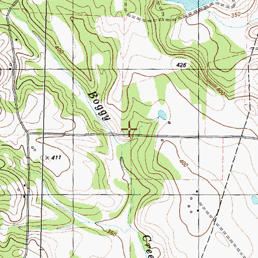 Topographic Map of Hollywood School, TX