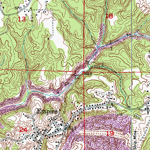 Topographic Map of Empire Drift Mine, AL